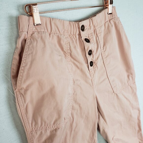 Free People Cadet Jogger Pants Button Fly Light Pink size S Bohemian Resort - Picture 4 of 13